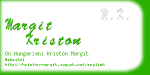 margit kriston business card